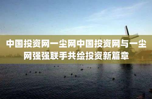 中国投资网一尘网中国投资网与一尘网强强联手共绘投资新篇章