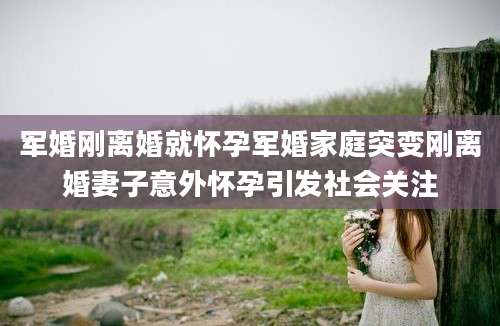 军婚刚离婚就怀孕军婚家庭突变刚离婚妻子意外怀孕引发社会关注