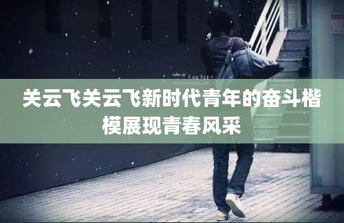 关云飞关云飞新时代青年的奋斗楷模展现青春风采