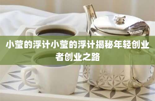 小莹的浮计小莹的浮计揭秘年轻创业者创业之路