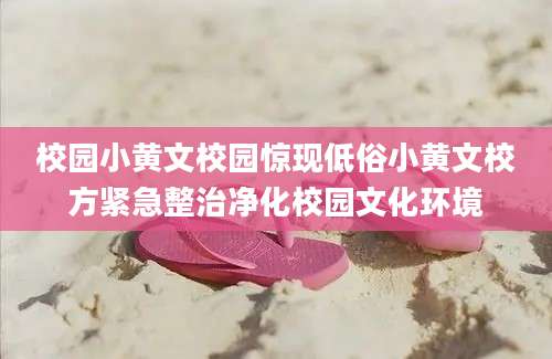 校园小黄文校园惊现低俗小黄文校方紧急整治净化校园文化环境