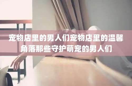 宠物店里的男人们宠物店里的温馨角落那些守护萌宠的男人们