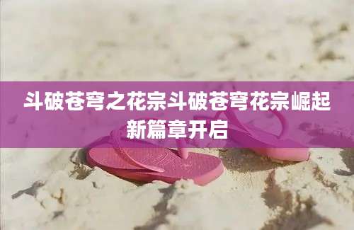 斗破苍穹之花宗斗破苍穹花宗崛起新篇章开启