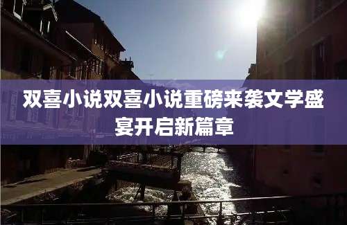 双喜小说双喜小说重磅来袭文学盛宴开启新篇章