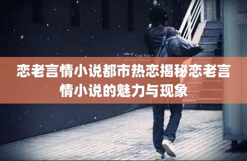 恋老言情小说都市热恋揭秘恋老言情小说的魅力与现象