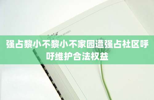 强占黎小不黎小不家园遭强占社区呼吁维护合法权益