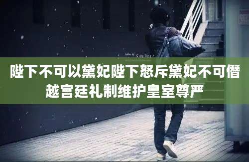 陛下不可以黛妃陛下怒斥黛妃不可僭越宫廷礼制维护皇室尊严