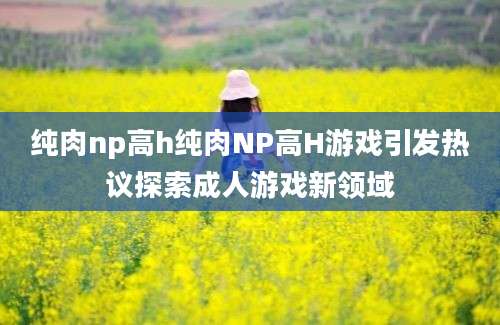 纯肉np高h纯肉NP高H游戏引发热议探索成人游戏新领域