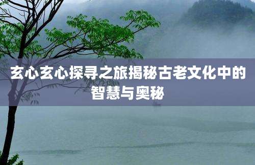 玄心玄心探寻之旅揭秘古老文化中的智慧与奥秘
