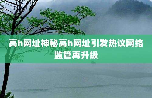 高h网址神秘高h网址引发热议网络监管再升级