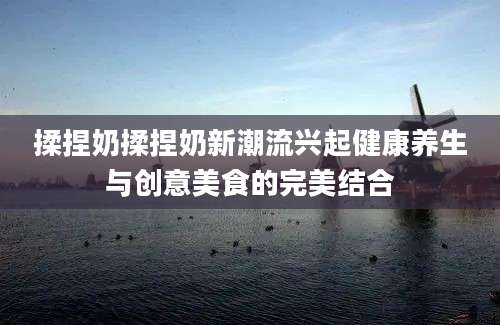 揉捏奶揉捏奶新潮流兴起健康养生与创意美食的完美结合